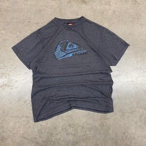Quiksilver‎ surfing graphic tee in grey and blue